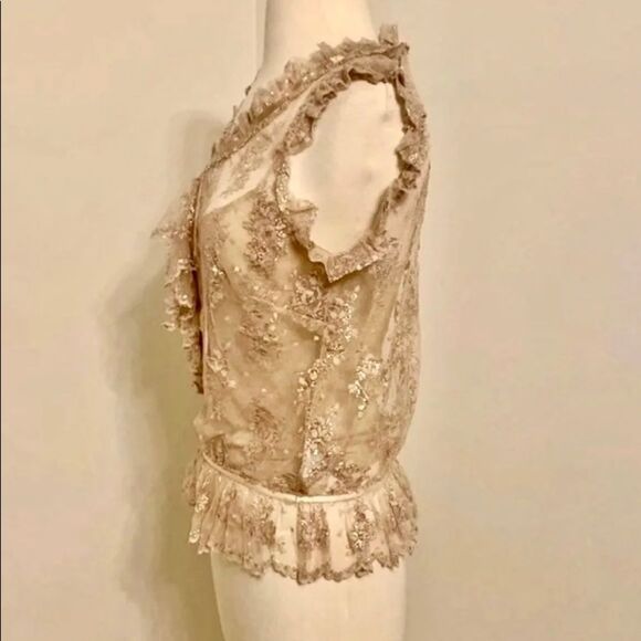 Retro 1980s‎ Bloomingdale's 2-Piece Sparkly Blouse - Picture 4 of 8